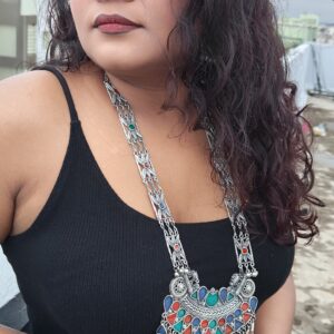 raw radiance afghani long neckpiece