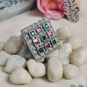 Rani Raja Ring- Ruby & Green