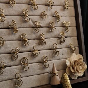 a little askew stackable brass rings