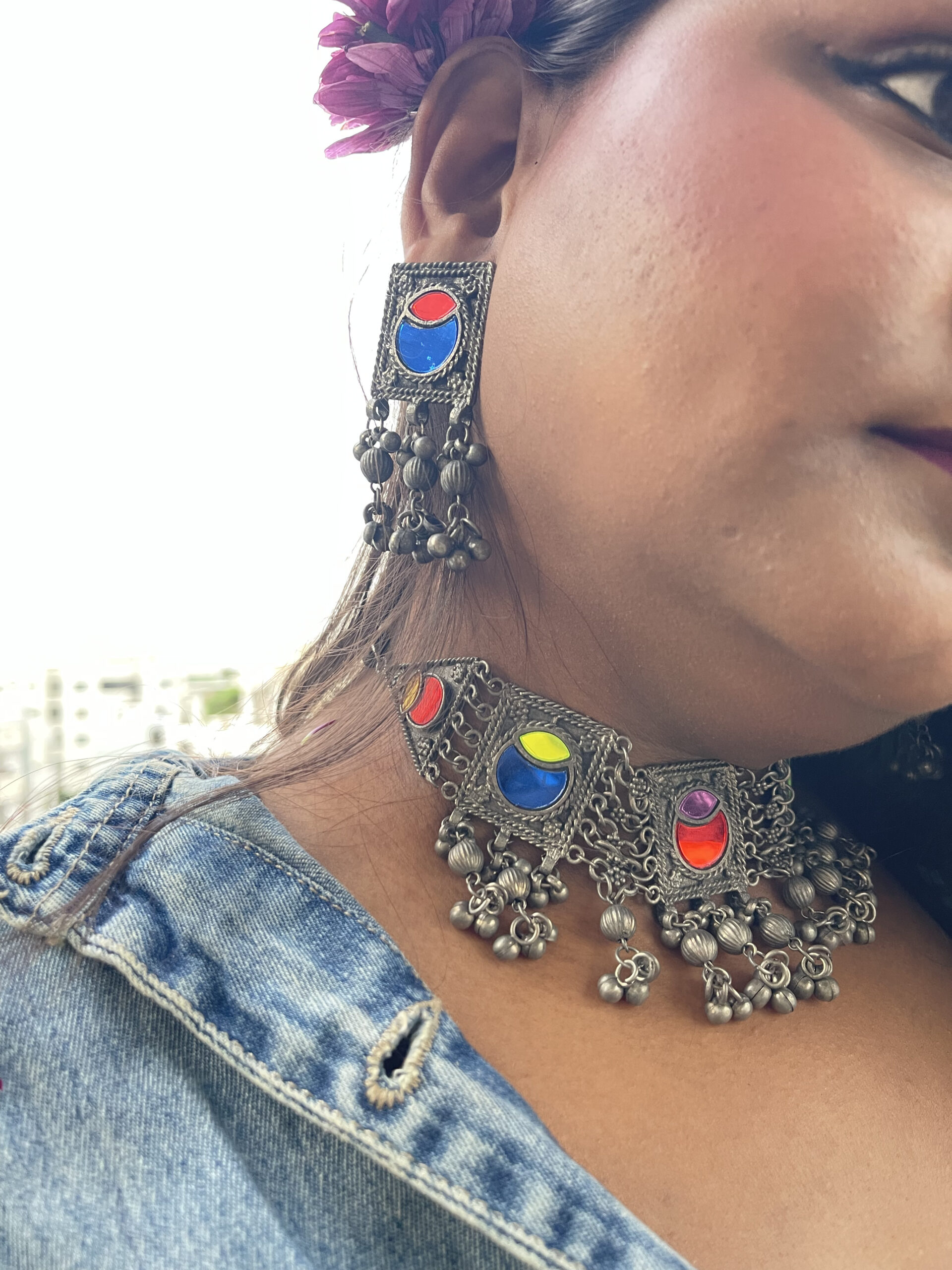 golden hour afghani choker set