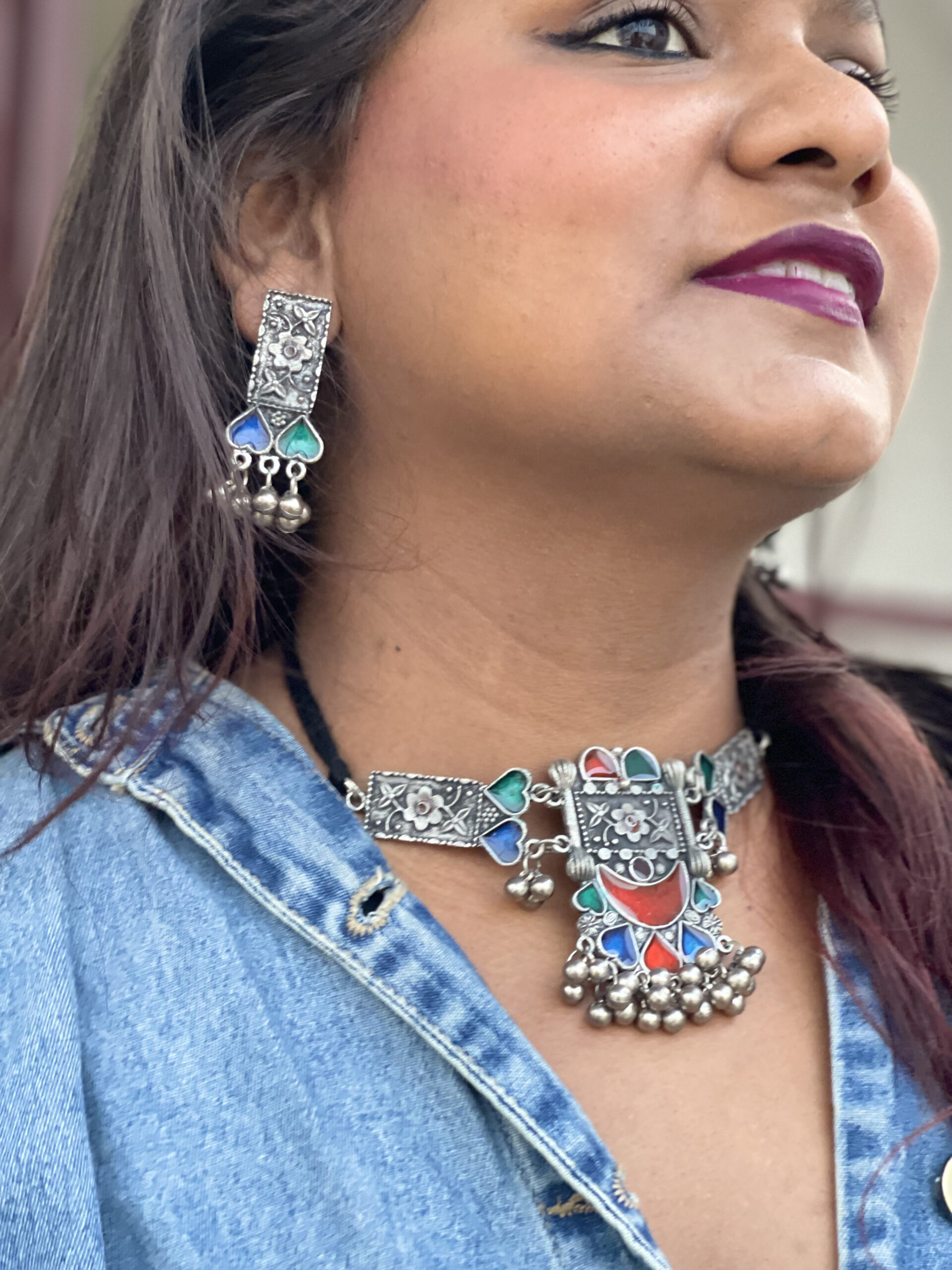 layered love afghani choker set