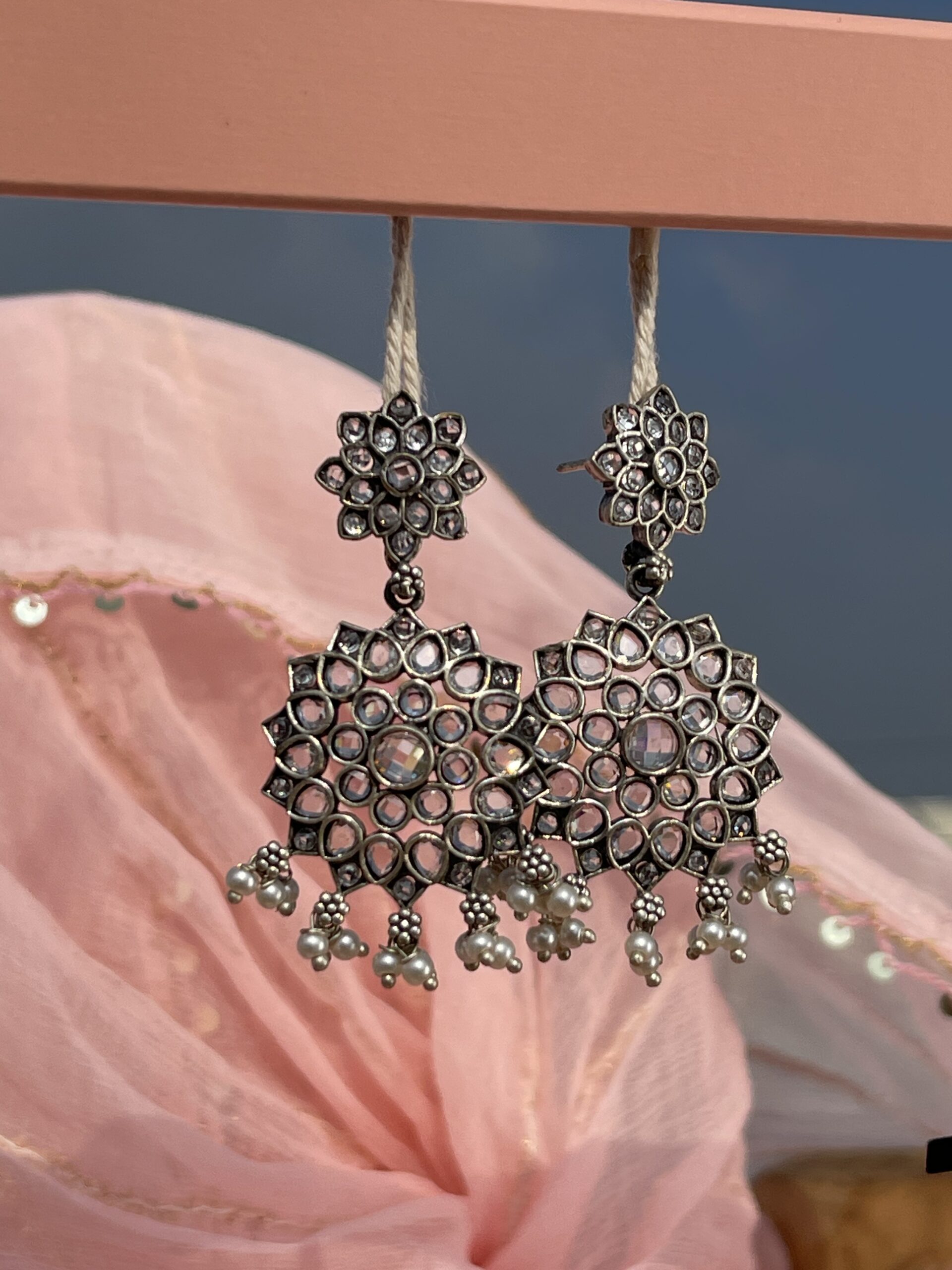 mumtaz stone drop earrings