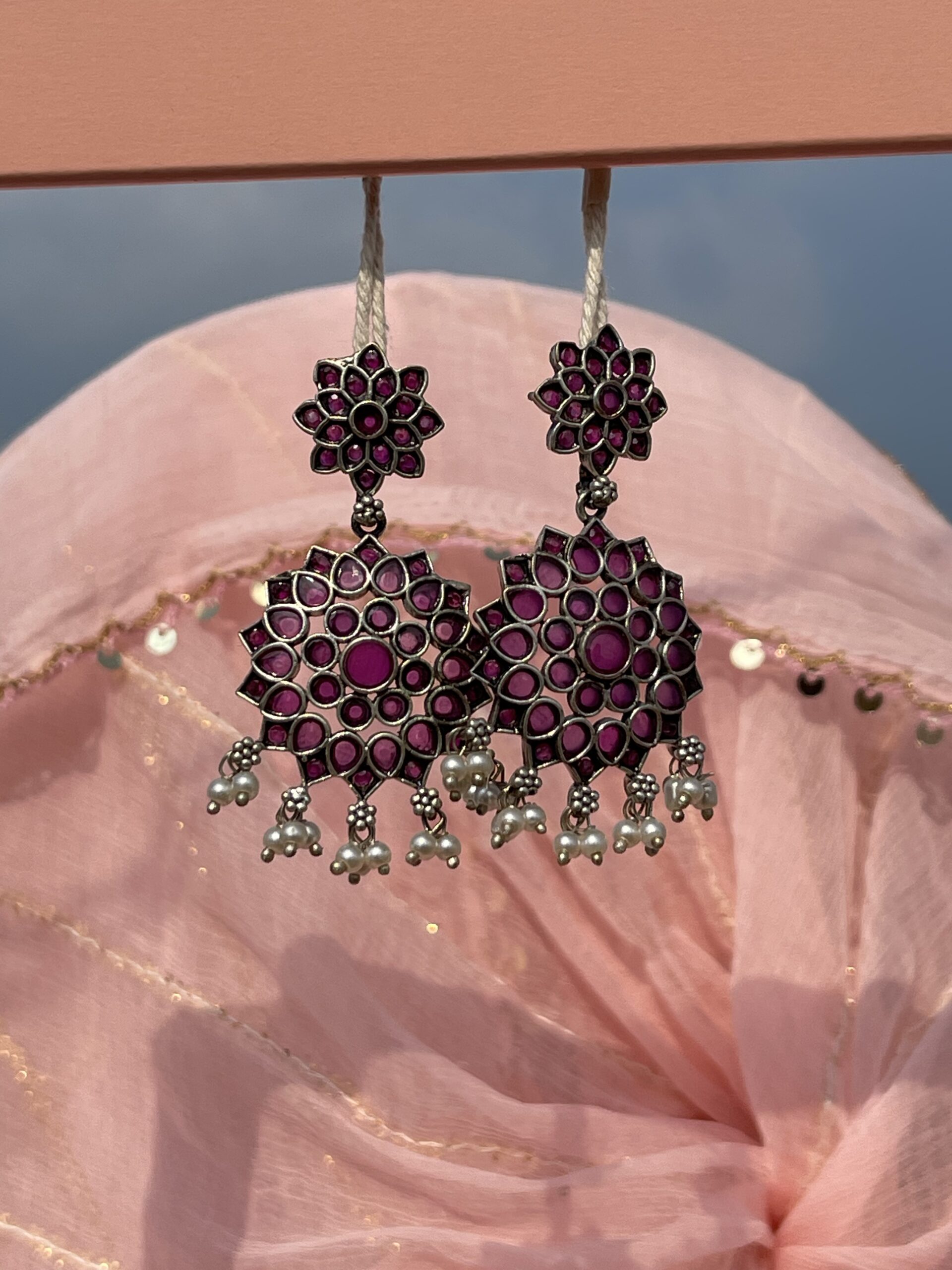 mumtaz stone drop earrings