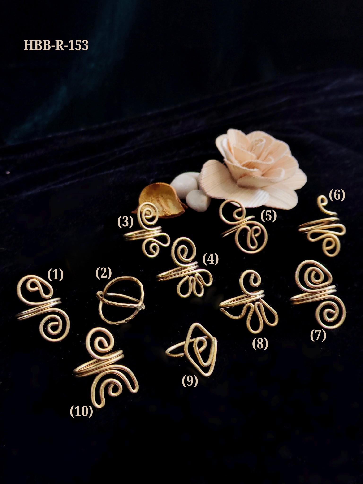 a little askew stackable brass rings