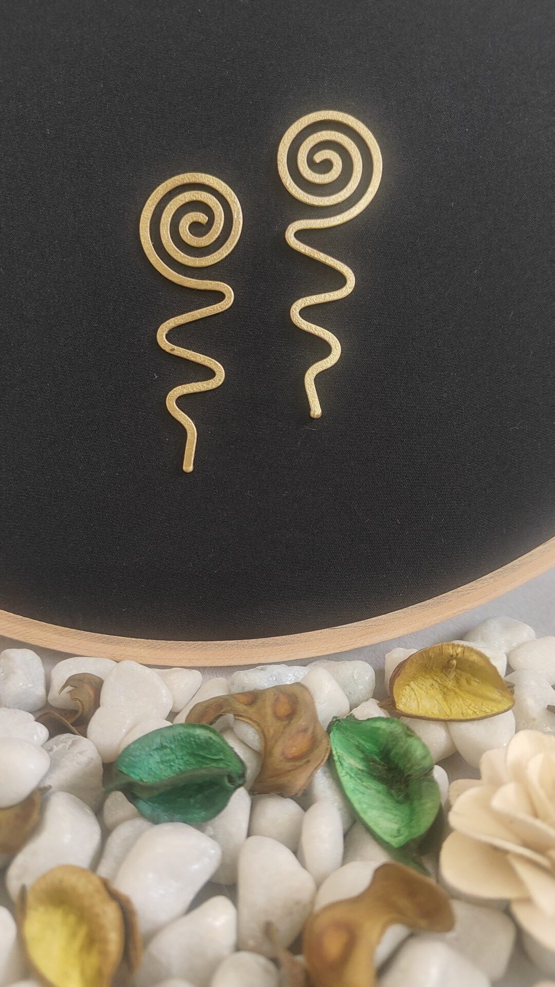 Jalebi Dropdown Earrings