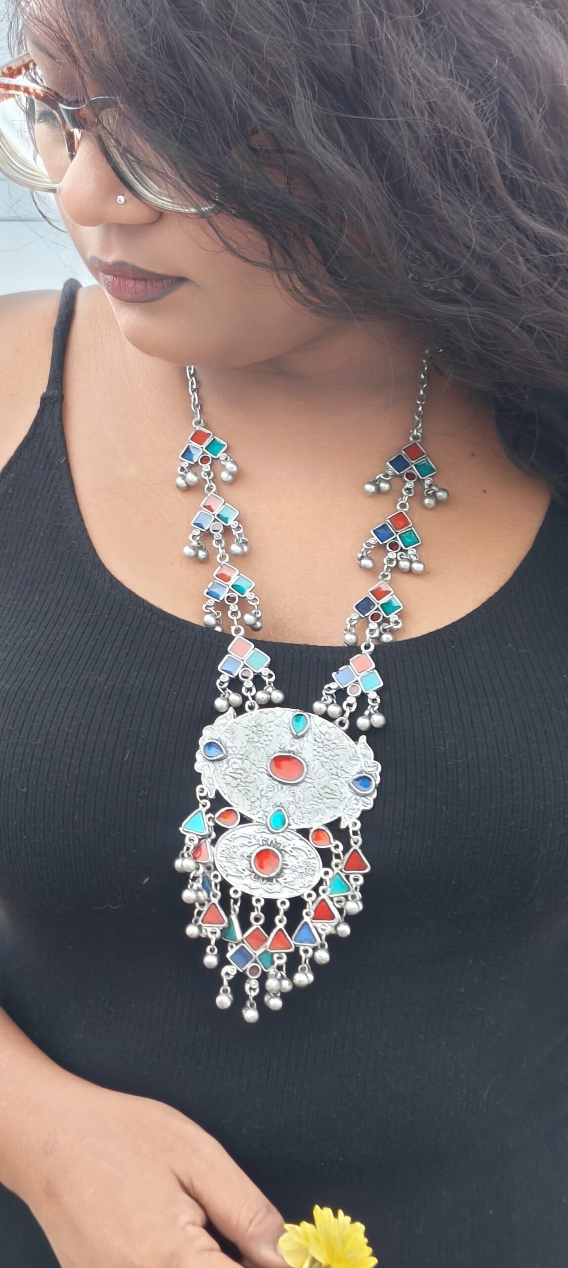 wild soul afghani long neckpiece set