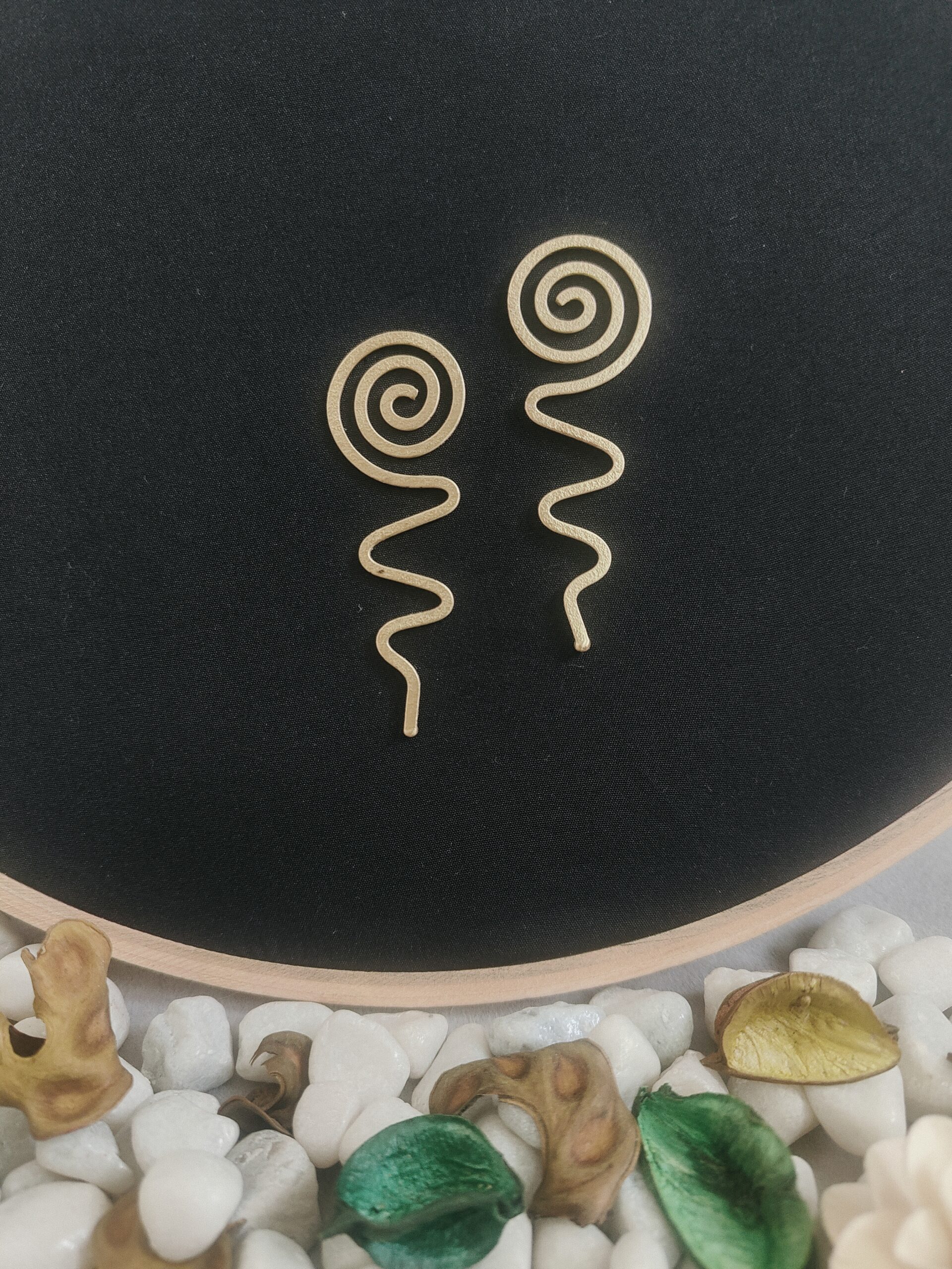 Jalebi Dropdown Earrings