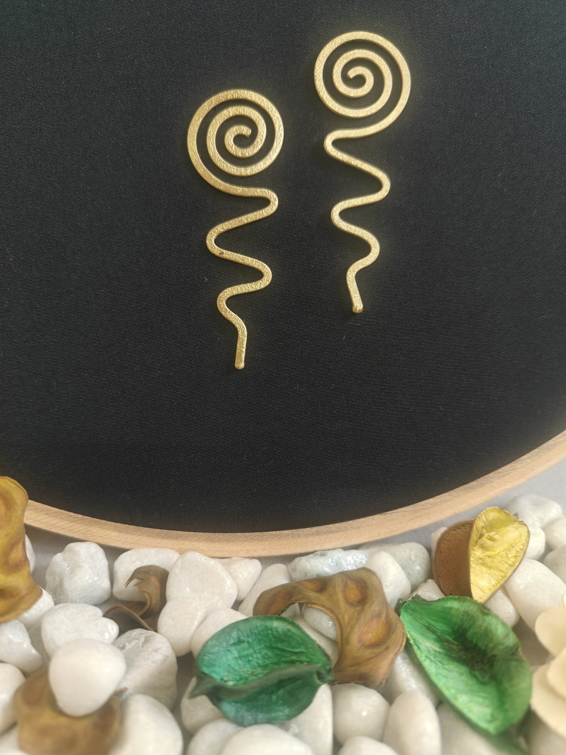 Jalebi Dropdown Earrings