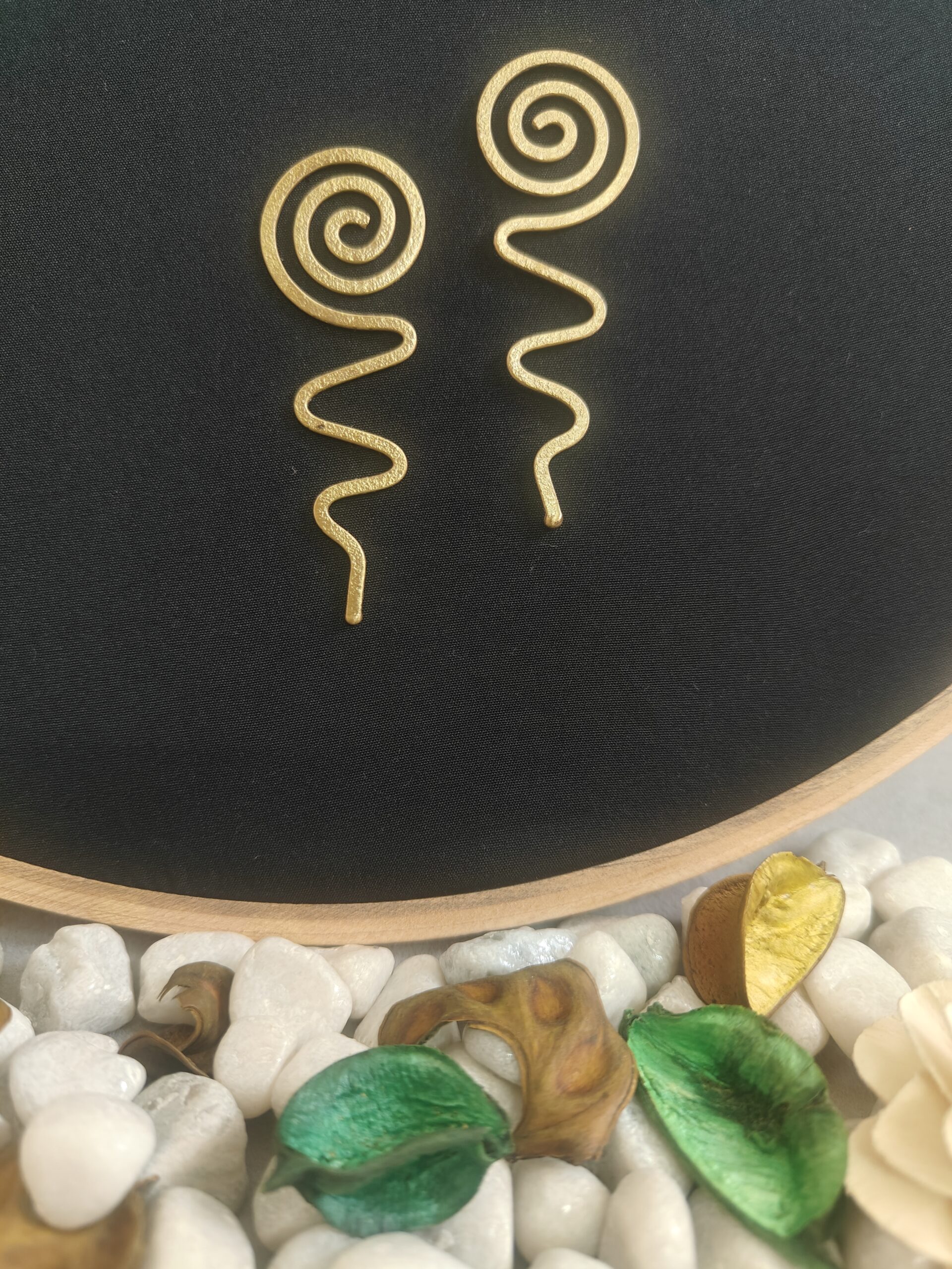 Jalebi Dropdown Earrings