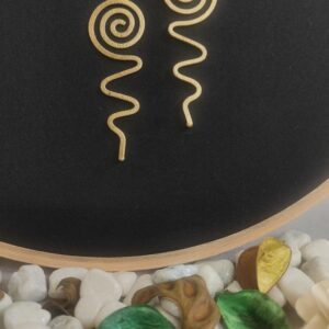 Jalebi Dropdown Earrings