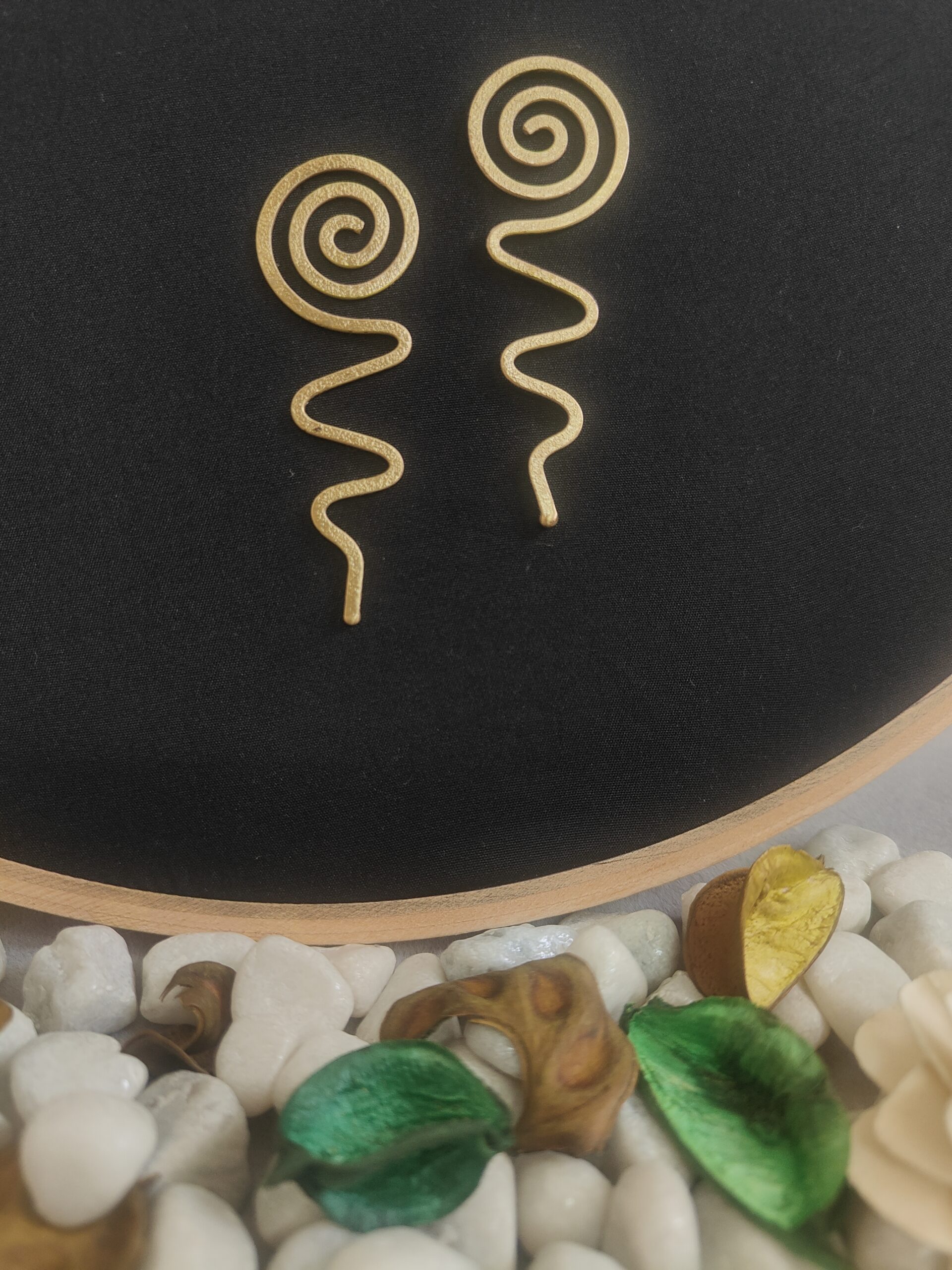 Jalebi Dropdown Earrings