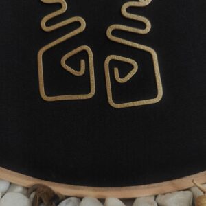 curved maze earrings