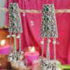 Bindu Ghungru Earrings - Green