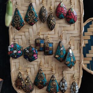 gulaal lac hanging earrings