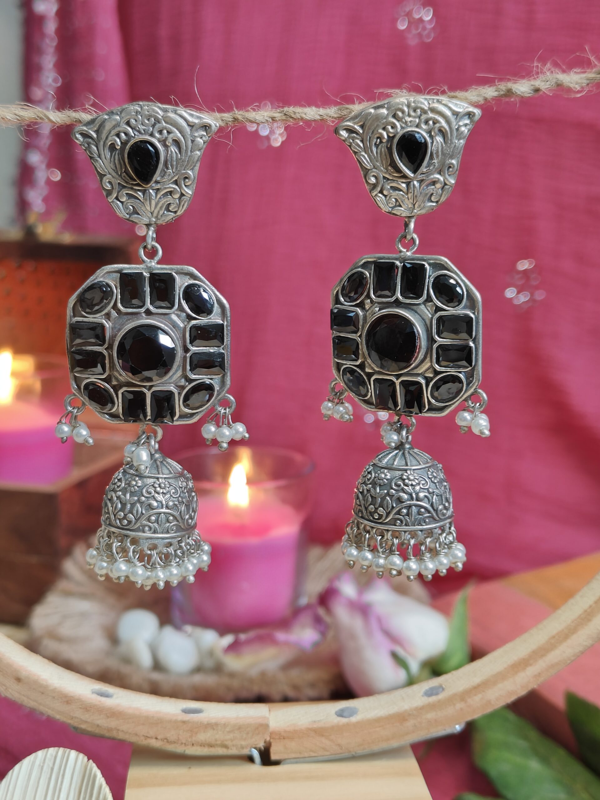 Sameeksha Jhumka - Black