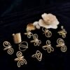 a little askew stackable brass rings
