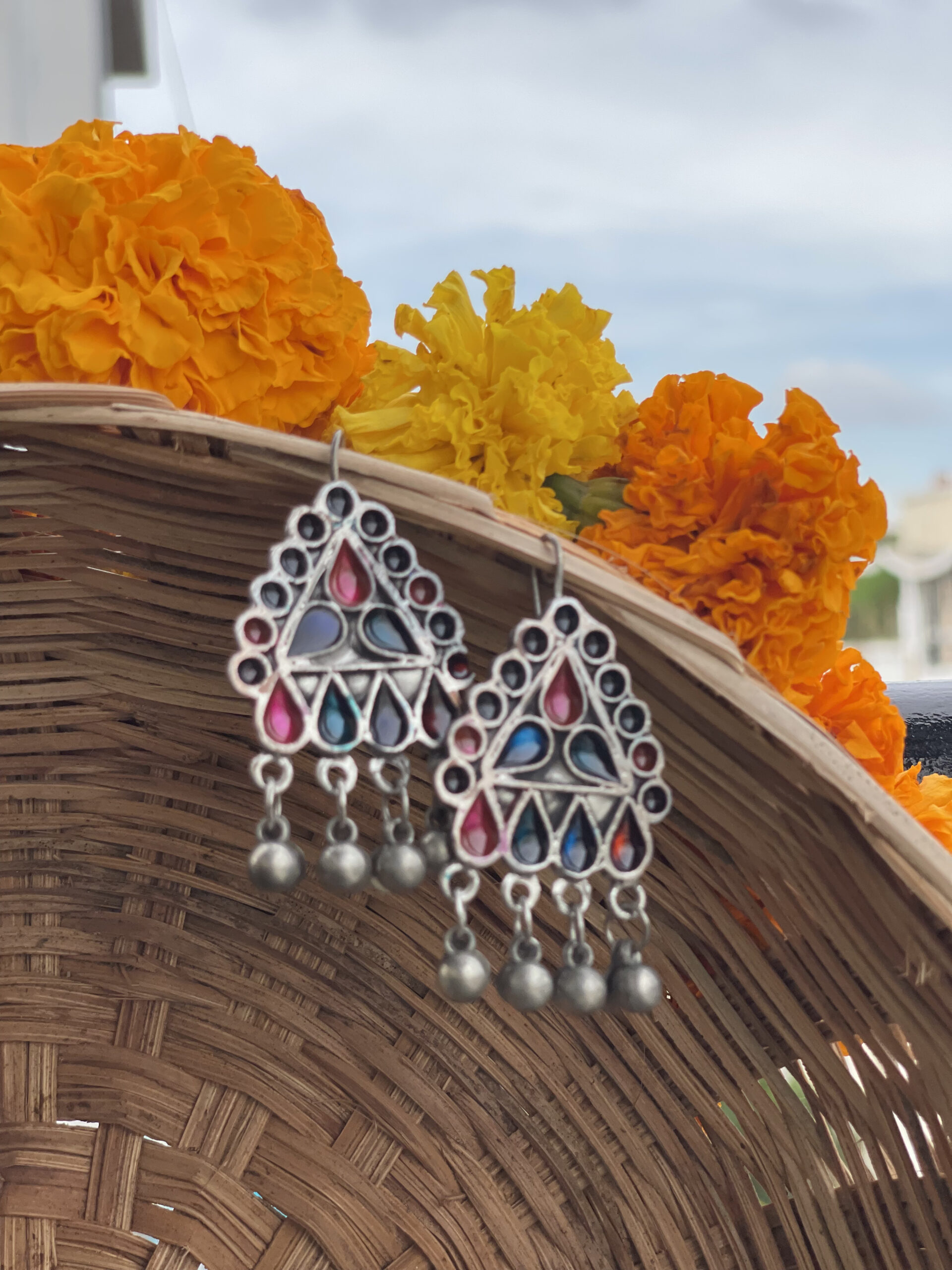 ghungroo afghani earrings