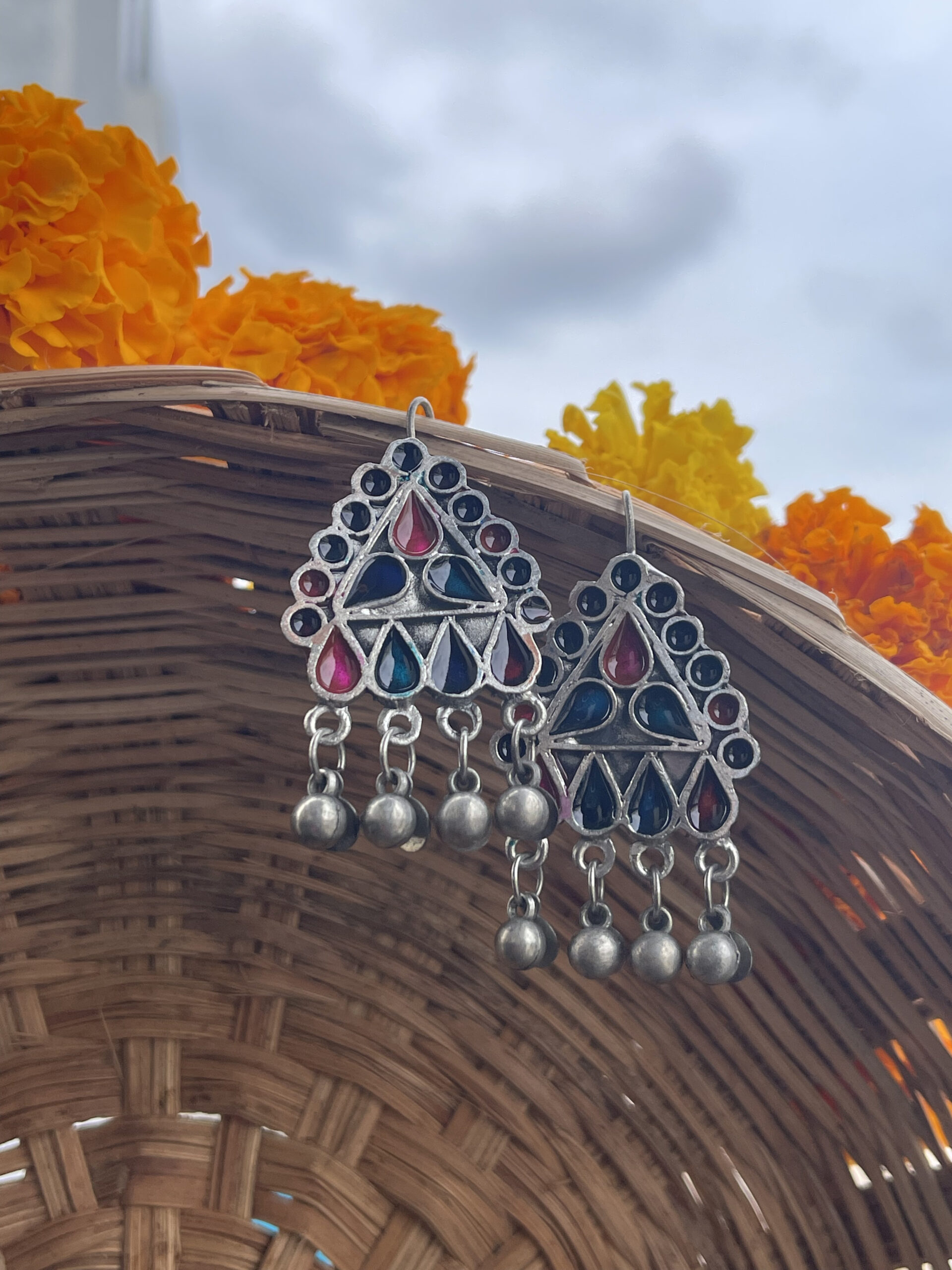 ghungroo afghani earrings