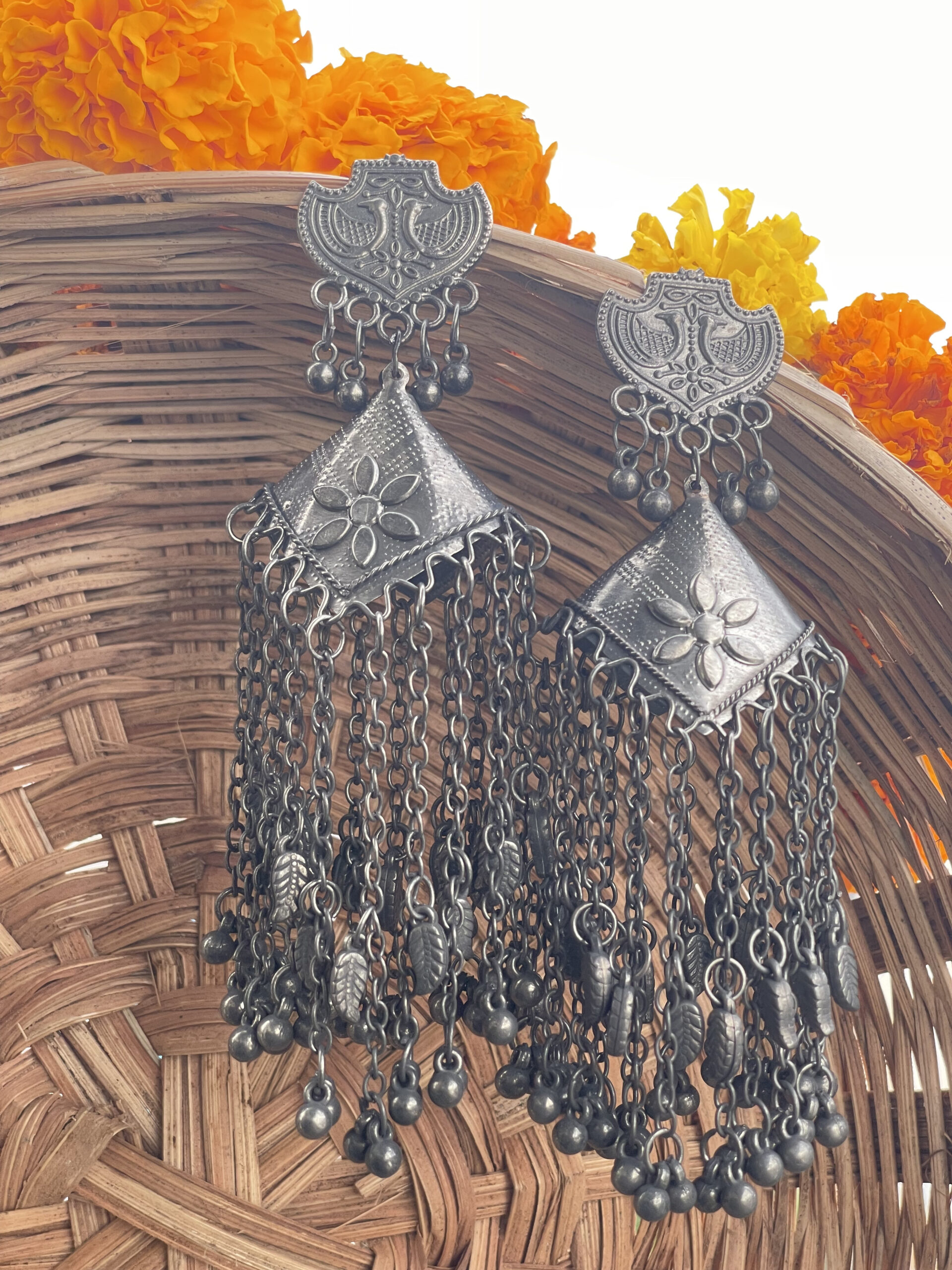 Bebak Lehar Long Boho Earrings Bebak Lehar Long Boho Earrings
