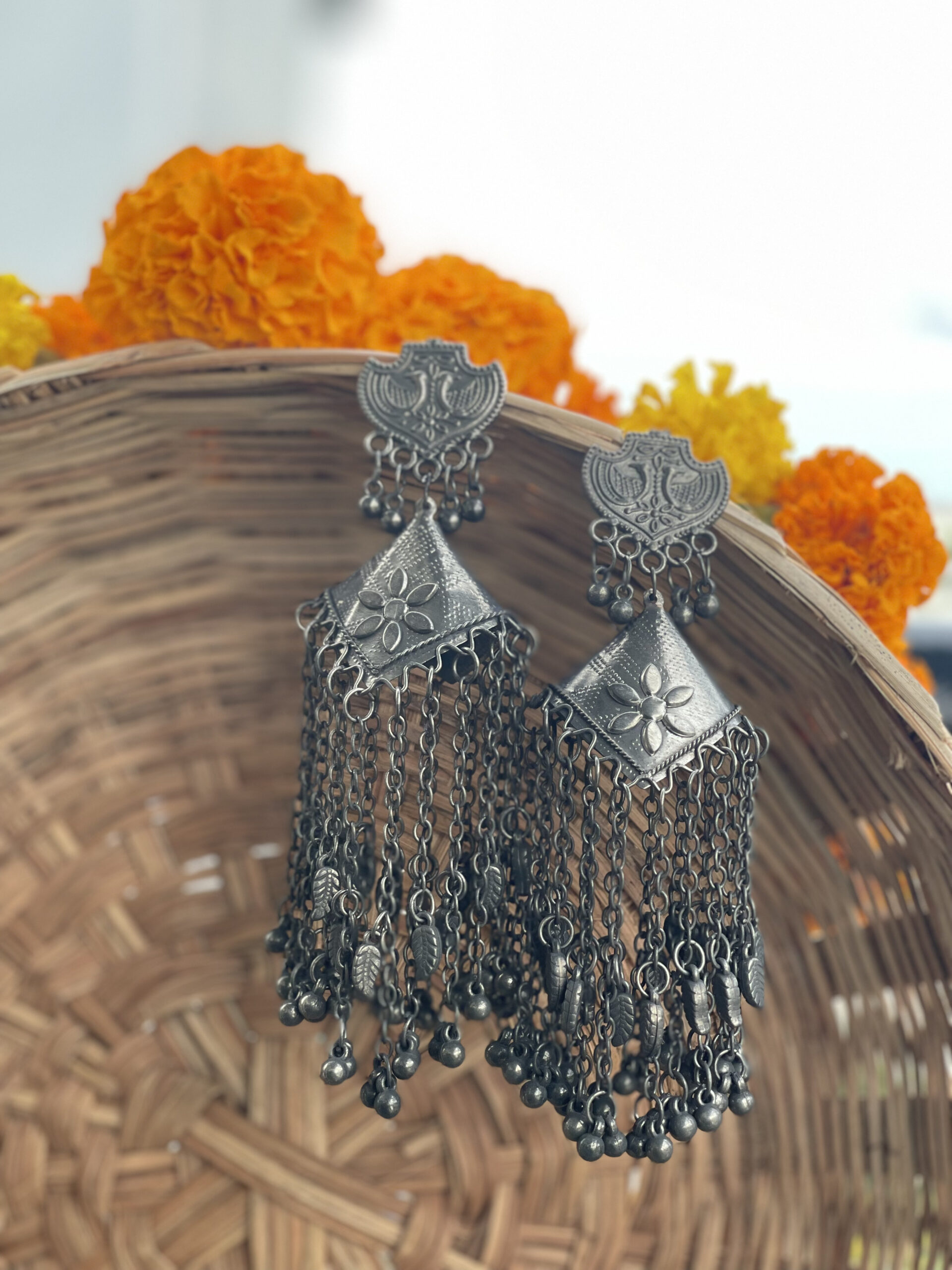 Bebak Lehar Long Boho Earrings Bebak Lehar Long Boho Earrings