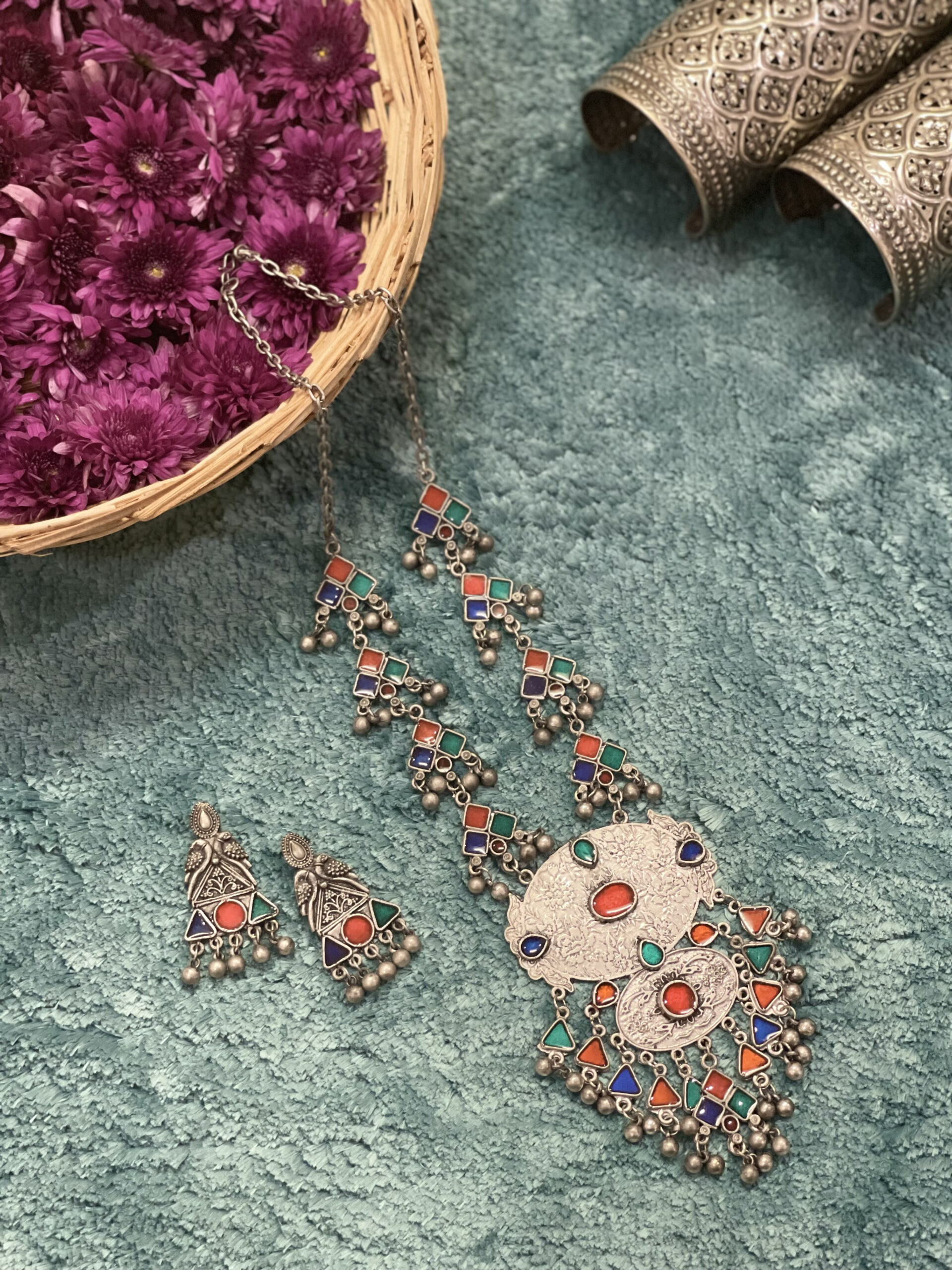 wild soul afghani long neckpiece set