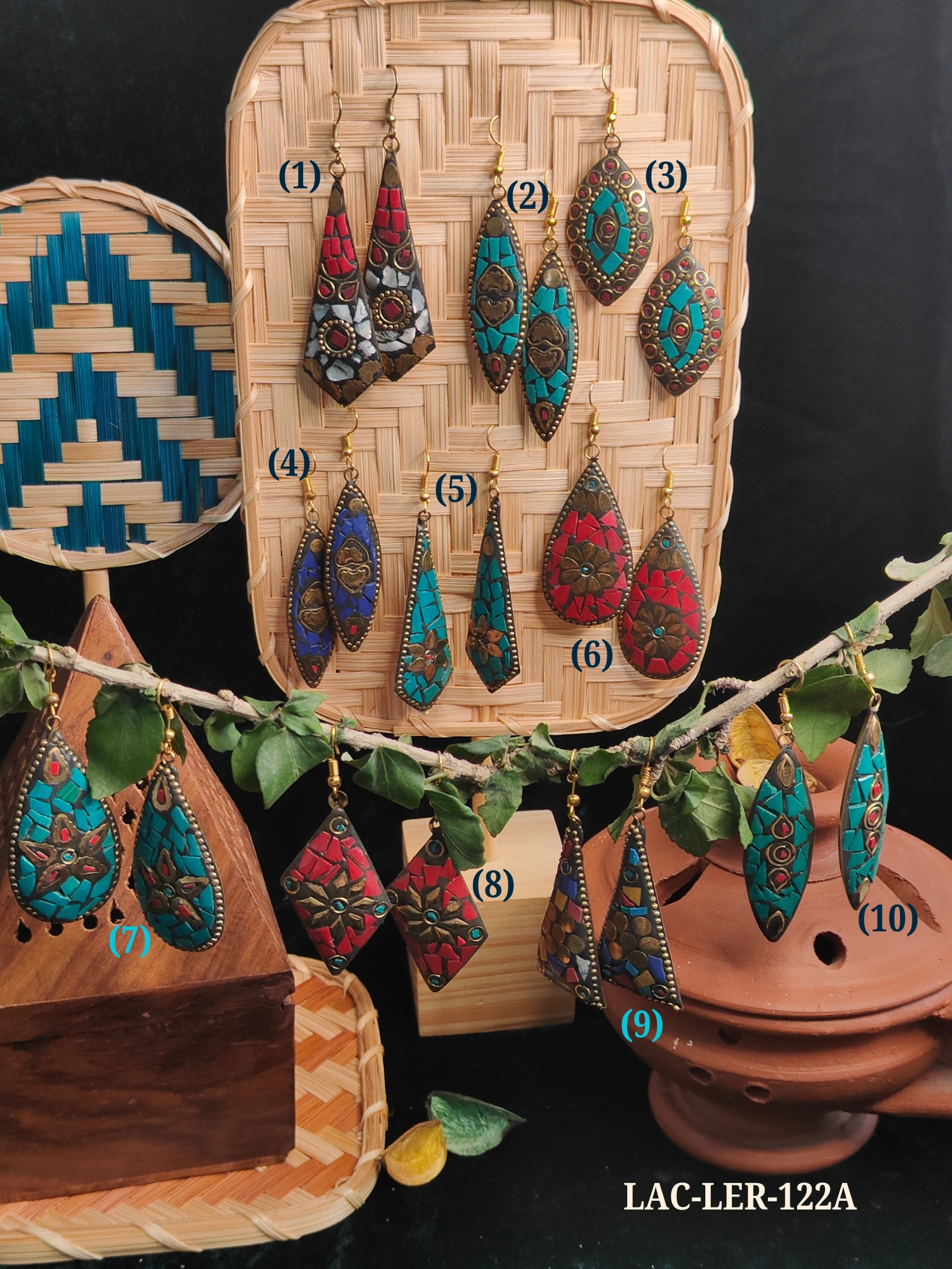 ratnakaar lac long hanging earrings